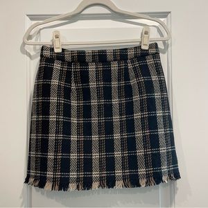 Plaid a-line mini skirt